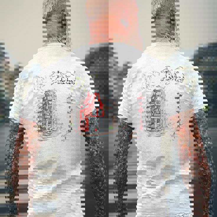 ヨーロッパ オランダ オランダ アムステルダム バケーション お土産 メンズTシャツ バックプリント 高齢者への贈り物