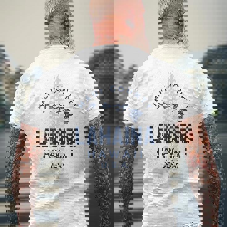 ラハイナ マウイ ハワイ ヴィンテージ ハワイ諸島 サーフ メンズTシャツ バックプリント 高齢者への贈り物