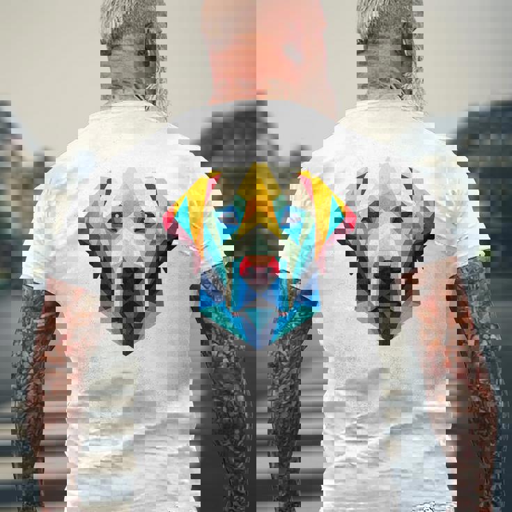 ラブラドールフェイス メンズTシャツ バックプリント 高齢者への贈り物