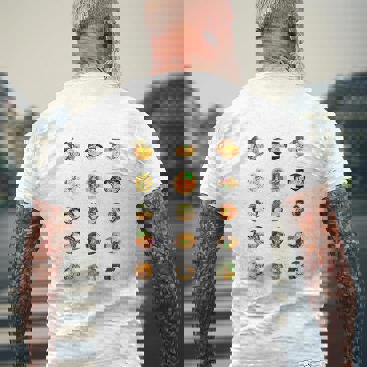 ラーメン 種類 面白いtシャツ 食べ物 麺 文字入り メンズ おもしろ 面白い 服 おもしろグッズ 文字tシャツ ネタ メンズTシャツ バックプリント 高齢者への贈り物