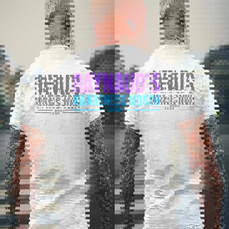 レイノー病啓発 レイノー啓発月間 長袖tシャツ メンズTシャツ バックプリント 高齢者への贈り物