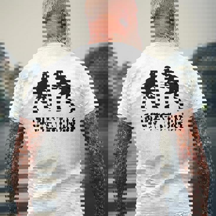 レスリング グレコローマン フリースタイルレスリング メンズTシャツ バックプリント 高齢者への贈り物