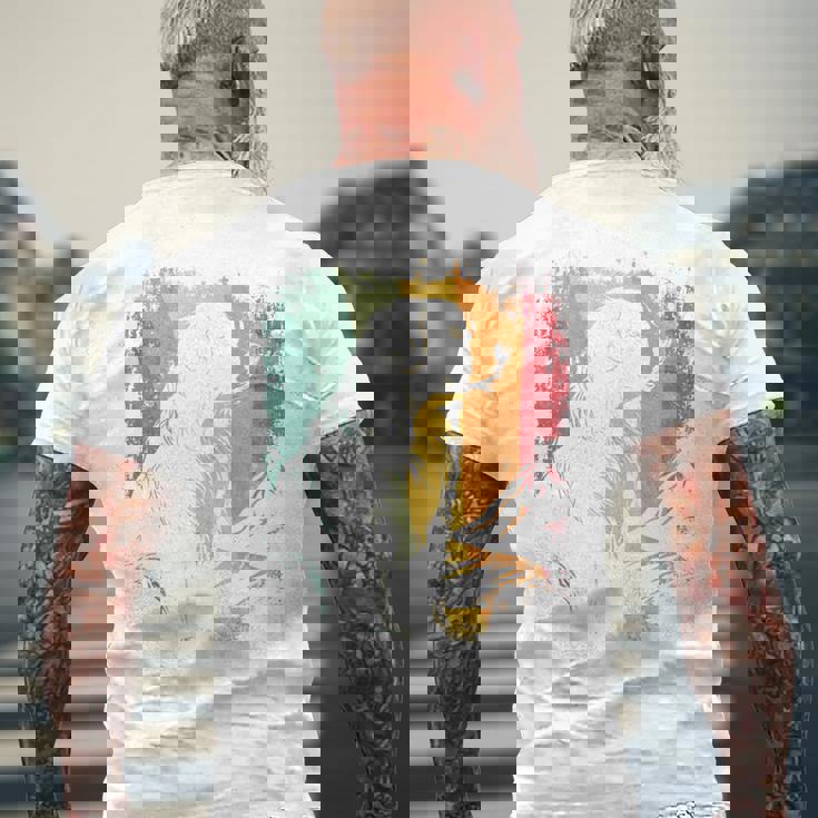 レトロなビンテージデザインのバーニーズマウンテンドッグ 長袖tシャツ メンズTシャツ バックプリント 高齢者への贈り物