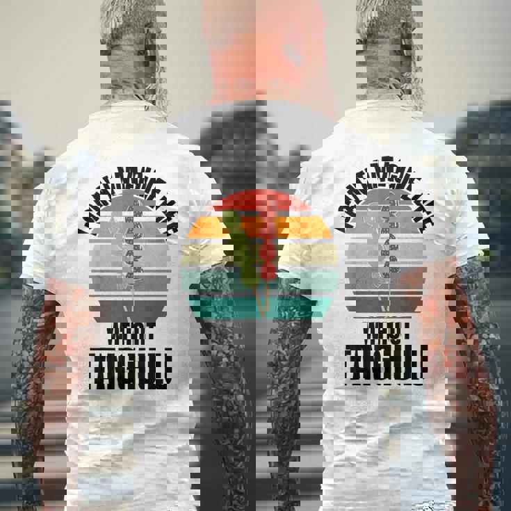 レトロタングル「Tanghuluなしでは人生は想像できない」 メンズTシャツ バックプリント 高齢者への贈り物