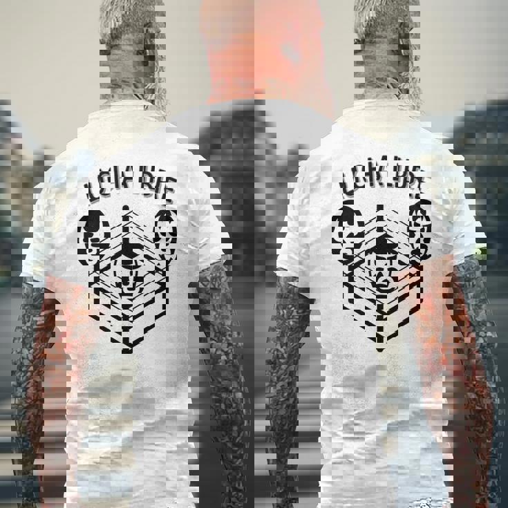 レトロレスリングテレビルチャリブレ 長袖tシャツ メンズTシャツ バックプリント 高齢者への贈り物