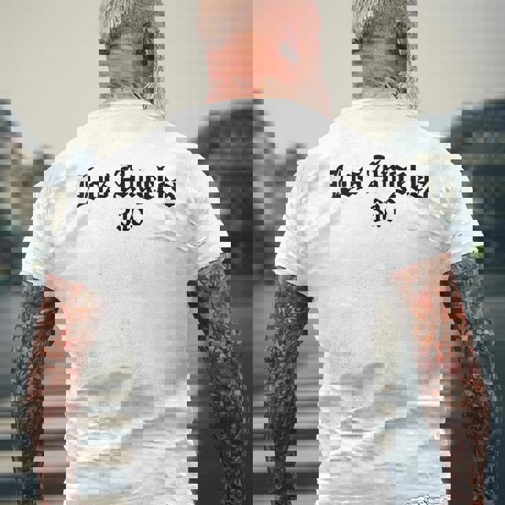 ロサンゼルス310エリアコードla メンズTシャツ バックプリント 高齢者への贈り物