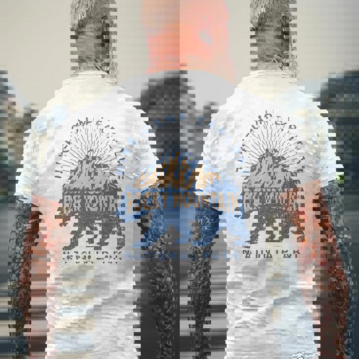 ロッキーマウンテン国立公園 メンズTシャツ バックプリント 高齢者への贈り物