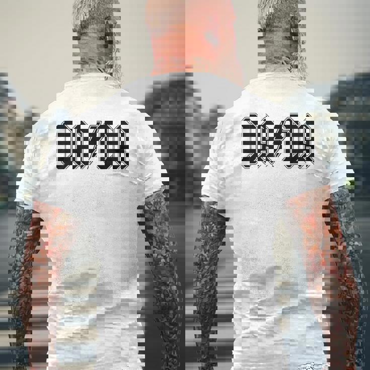 ロックンロール ダダ 父の日 新しいお父さんのために 彼のために ダダ メンズTシャツ バックプリント 高齢者への贈り物