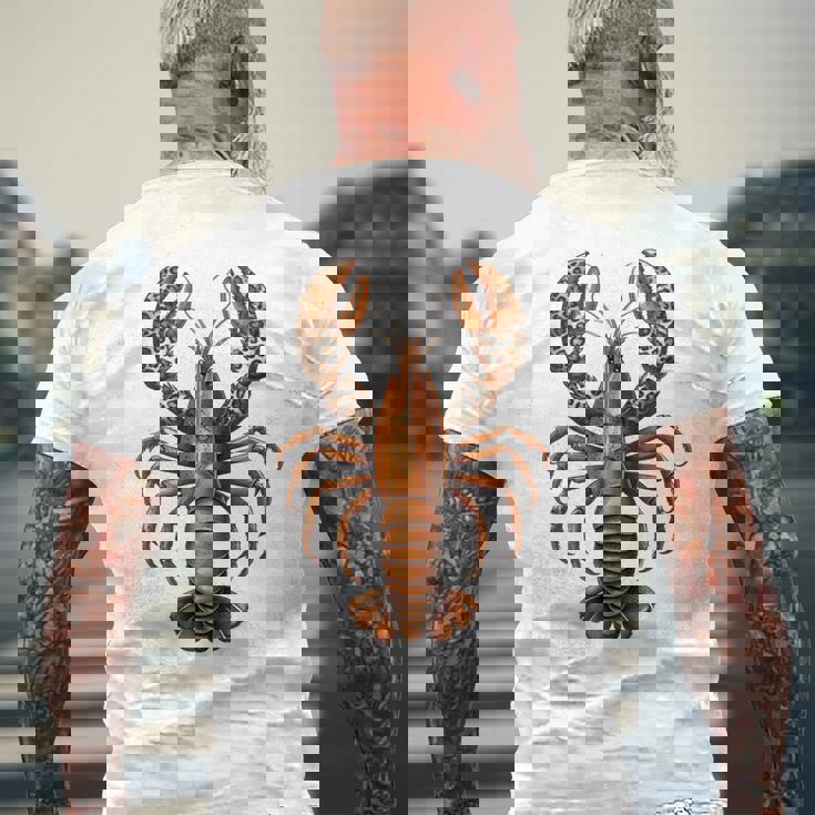 ロブスター ヒョウ ザリガニ ケイジャンフェスティバル 美学 長袖tシャツ メンズTシャツ バックプリント 高齢者への贈り物