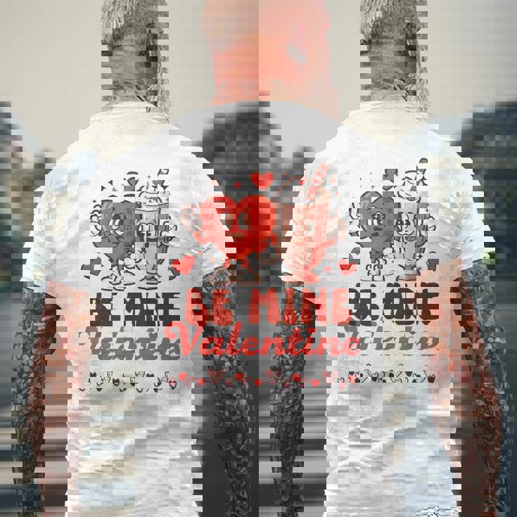 ロマンチックな手描きのスタイル バレンタインデー メンズTシャツ バックプリント 高齢者への贈り物