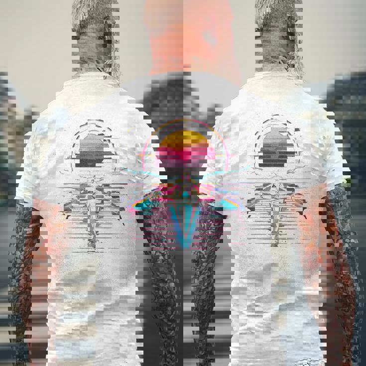 ローイング レトロウェーブ スカーリング 長袖tシャツ メンズTシャツ バックプリント 高齢者への贈り物