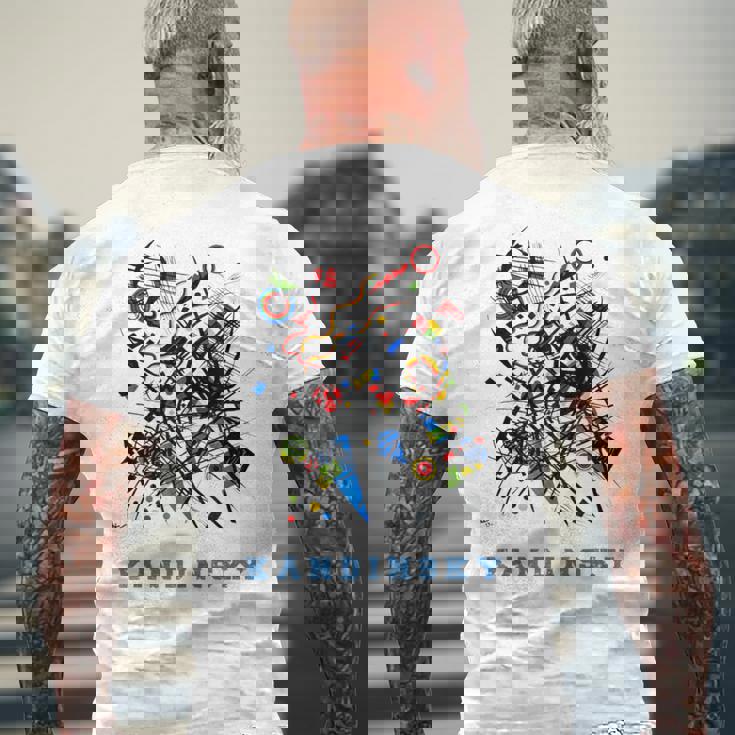 ワシリーカンディンスキー抽象芸術 メンズTシャツ バックプリント 高齢者への贈り物