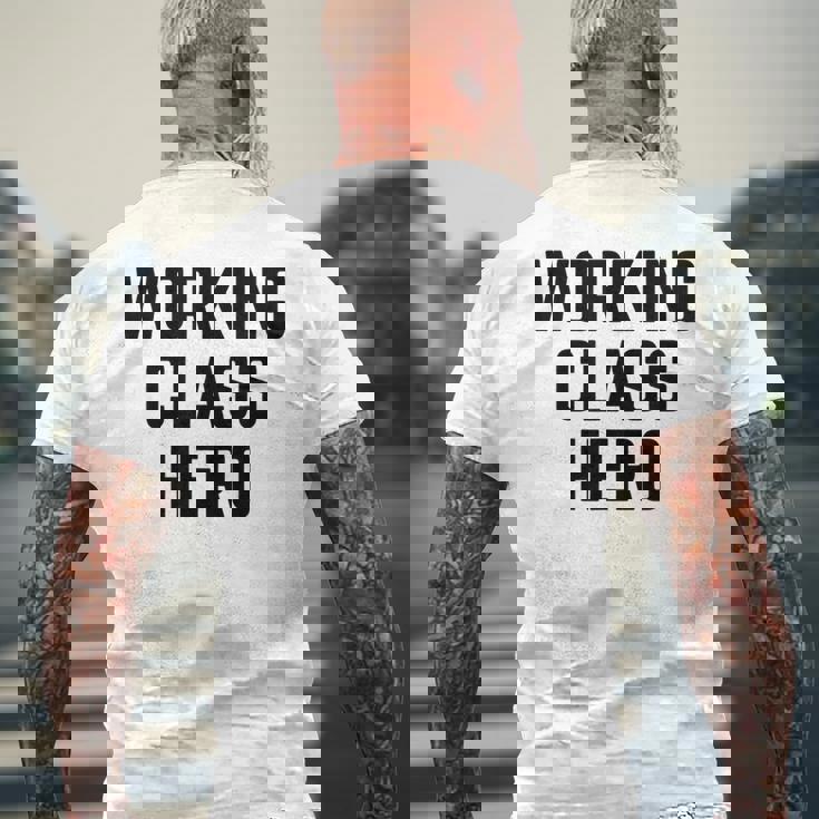 ワーキングクラスヒーロー メンズTシャツ バックプリント 高齢者への贈り物