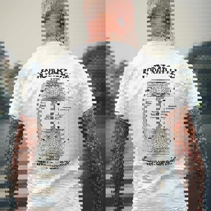 ワームホール アインシュタイン-ローゼンブリッジ ブラックホール ハイパースペース物理学 メンズTシャツ バックプリント 高齢者への贈り物