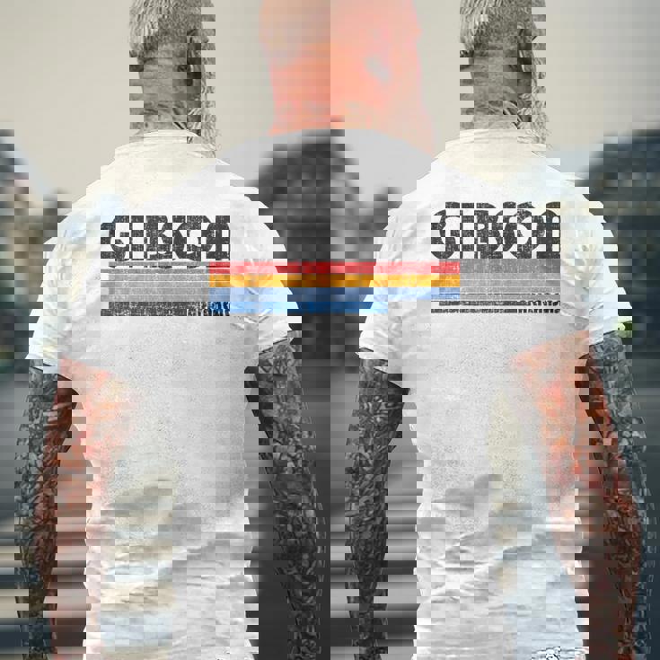 ヴィンテージ 70年代80年代スタイル ギブソン アーカンソー州 メンズTシャツ バックプリント 高齢者への贈り物