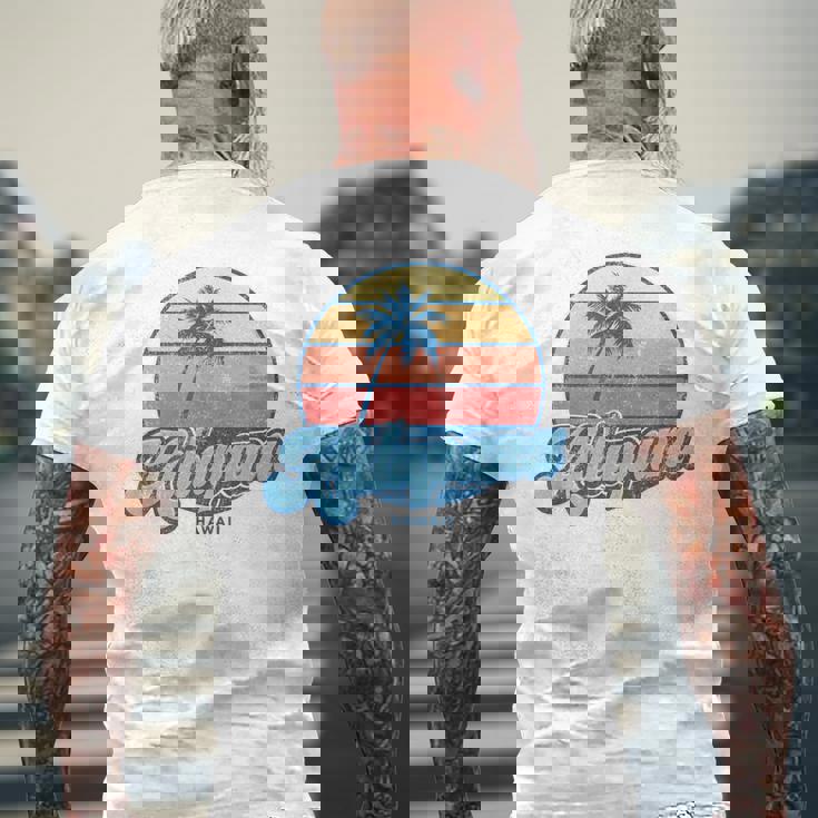 ヴィンテージ カラパナ ハワイ Hi クラシック 70年代 レトロ サーファー メンズTシャツ バックプリント 高齢者への贈り物