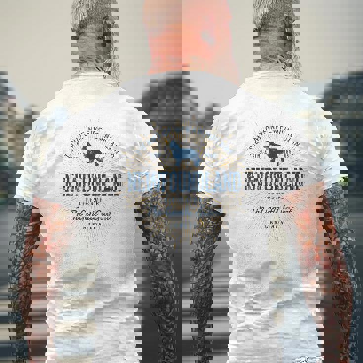 ヴィンテージ ニューファンドランド レトロ メンズTシャツ バックプリント 高齢者への贈り物