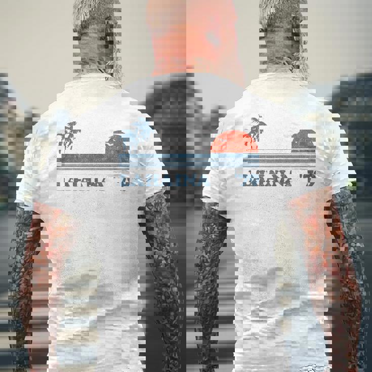 ヴィンテージ ラハイナ マウイ ハワイ ビーチ レトロ ハワイアン 70年代ギフト メンズTシャツ バックプリント 高齢者への贈り物