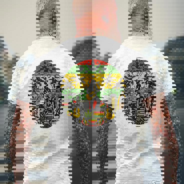 ヴィンテージ レゲエ服 ジャマイカ服 ラスタ服 レゲエ メンズTシャツ バックプリント 高齢者への贈り物