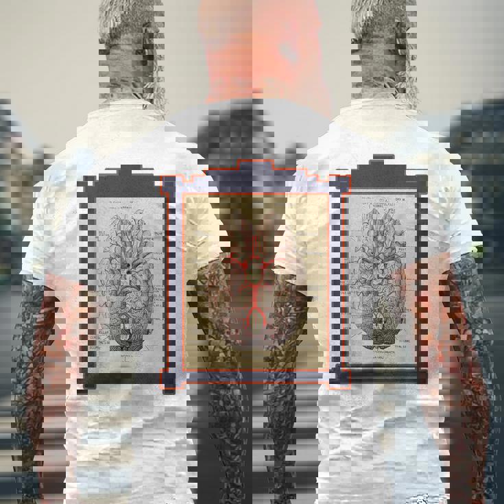 ヴィンテージ 人間の脳 解剖図 メンズTシャツ バックプリント 高齢者への贈り物