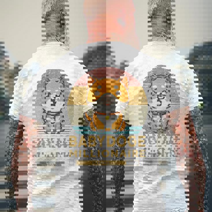 ヴィンテージ 面白い Baby Doge Millionaire Miner Baby Doge 長袖tシャツ メンズTシャツ バックプリント 高齢者への贈り物