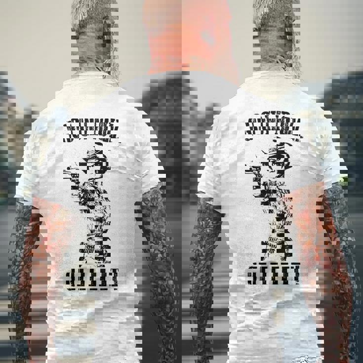 ヴィンテージカウガールシャツ Go On Git ウエスタンカウガール メンズTシャツ バックプリント 高齢者への贈り物