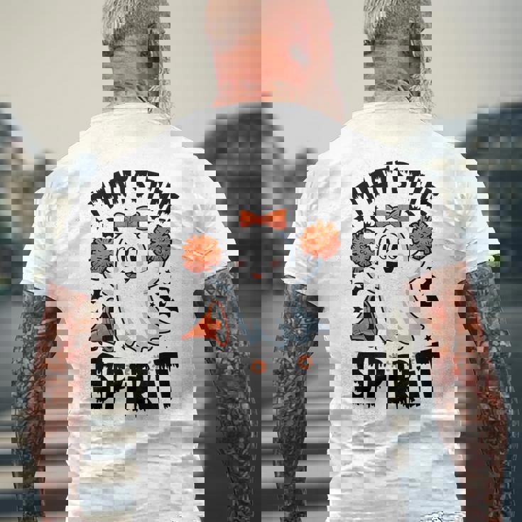 不気味なチアリーダー ゴースト ハロウィンコスチューム チアママスピリット。 メンズTシャツ バックプリント 高齢者への贈り物