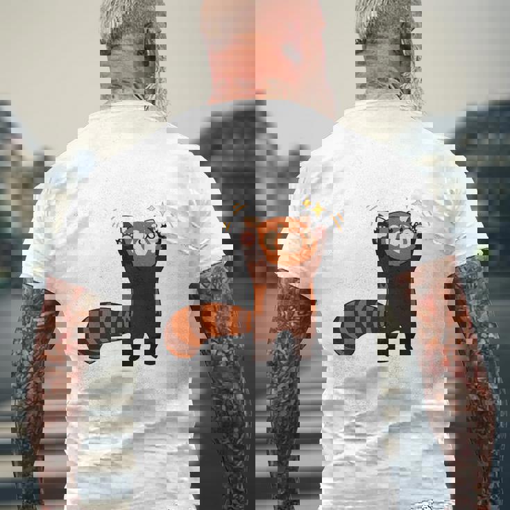 五十歩ひゃっほう レッサーパンダ ネタ ことわざ ことわざのもじり ジョーク ギャグ ダジャレ ツッコミ おもしろ 長袖tシャツ メンズTシャツ バックプリント 高齢者への贈り物