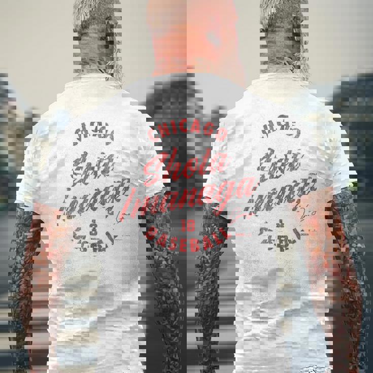 今永翔太 シカゴ 野球 ヴィンテージ 筆記体 Mlbpa メンズTシャツ バックプリント 高齢者への贈り物