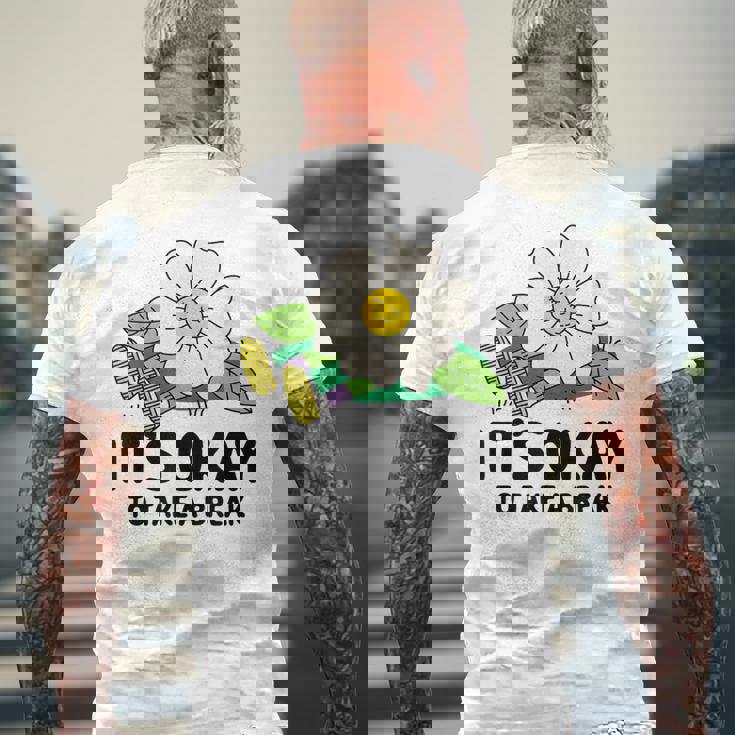 休憩しても大丈夫 メンズTシャツ バックプリント 高齢者への贈り物