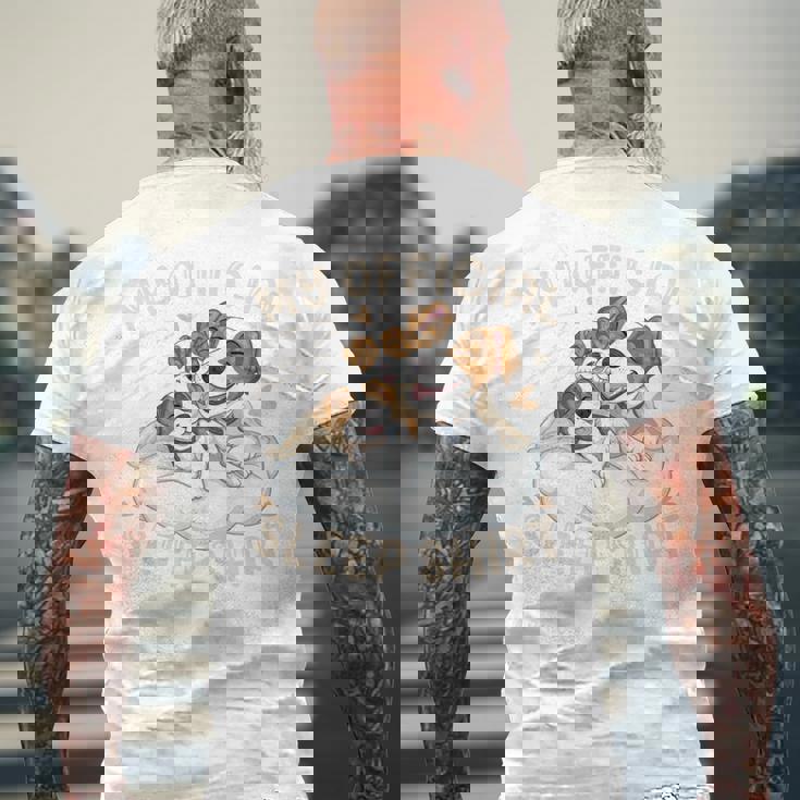 公式スリープシャツ、ジャックラッセルテリアと子犬 長袖tシャツ メンズTシャツ バックプリント 高齢者への贈り物