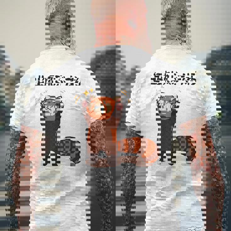 出る杭はぶーたれる レッサーパンダ ネタ ことわざ ことわざのもじり ジョーク ギャグ ダジャレ ツッコミ おもしろ メンズTシャツ バックプリント 高齢者への贈り物