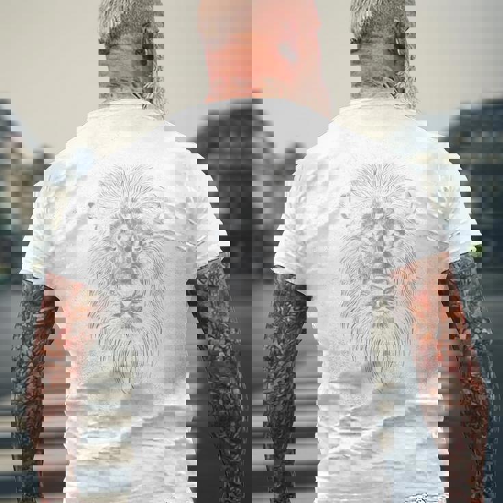 動物愛好家のための雄大なライオンポートレートグラフィックデザイン。 長袖tシャツ メンズTシャツ バックプリント 高齢者への贈り物