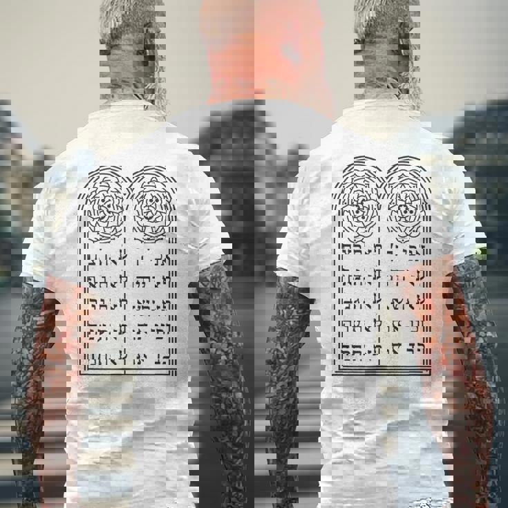 十戒 メンズTシャツ バックプリント 高齢者への贈り物