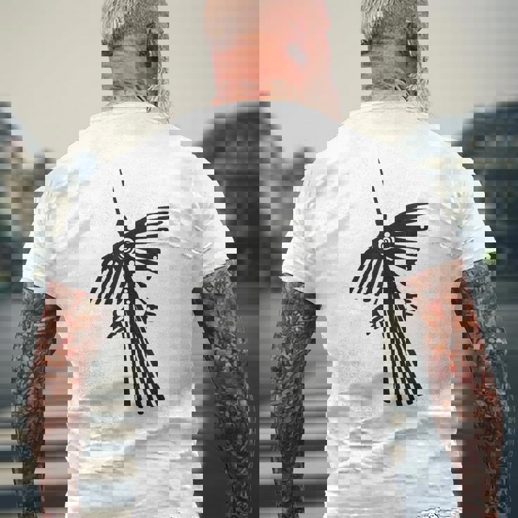 南米のペルーナスカラインハチドリコンドルのシルエット。 メンズTシャツ バックプリント 高齢者への贈り物