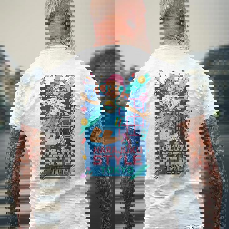 原宿ストリート 東京 メンズTシャツ バックプリント 高齢者への贈り物