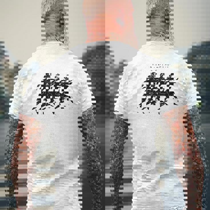 古代ギリシャの翼のあるランナー 2 考古学歴史家 メンズTシャツ バックプリント 高齢者への贈り物