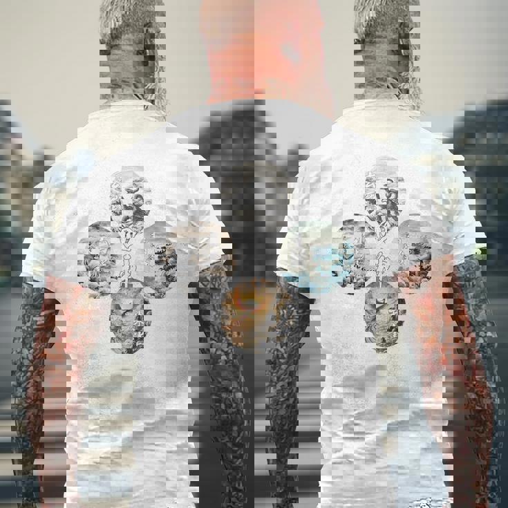 四神 青龍 白虎 朱雀 玄武 四象 東西南北 バックプリント メンズTシャツ バックプリント 高齢者への贈り物