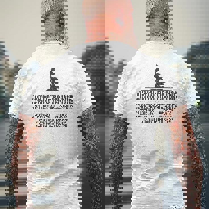 在宅勤務 在宅清掃 メンズTシャツ バックプリント 高齢者への贈り物