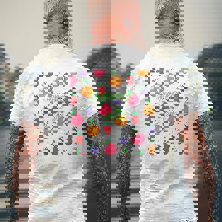 夏の雰囲気、フルーツ好き、夏のフルーツ、シトラスディライト 長袖tシャツ メンズTシャツ バックプリント 高齢者への贈り物