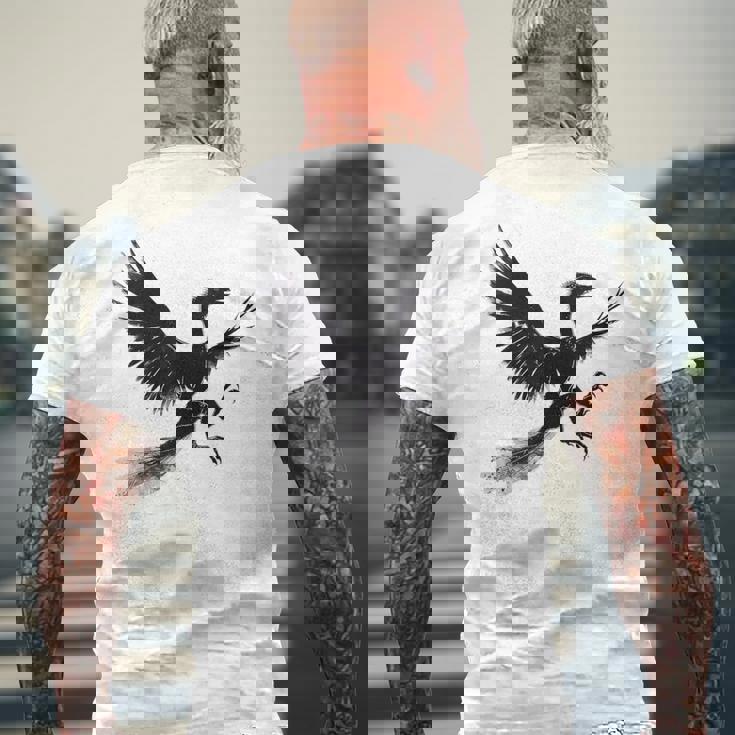 始祖鳥 恐竜モチーフ イラスト 始祖鳥 メンズTシャツ バックプリント 高齢者への贈り物