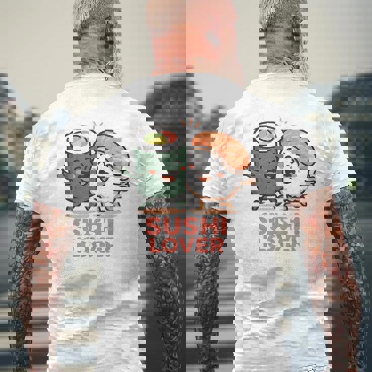 寿司好き メンズTシャツ バックプリント 高齢者への贈り物