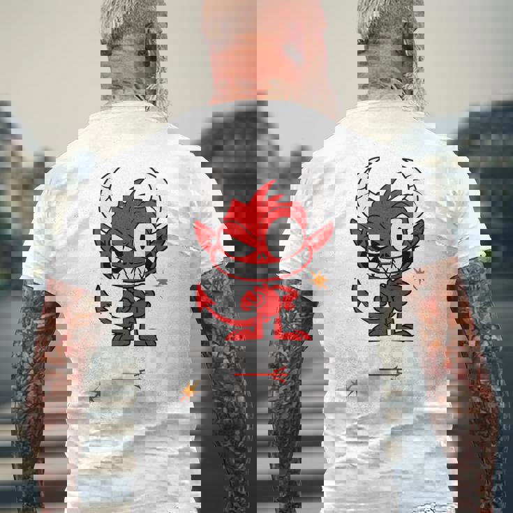 小さな悪魔 いたずらな小悪魔 長袖tシャツ メンズTシャツ バックプリント 高齢者への贈り物