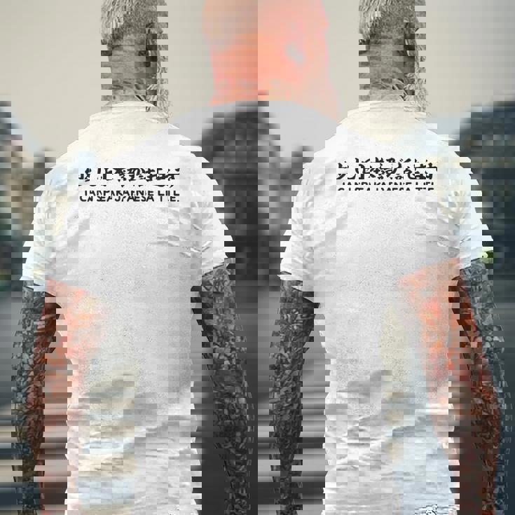 少し日本語が話せます メンズTシャツ バックプリント 高齢者への贈り物