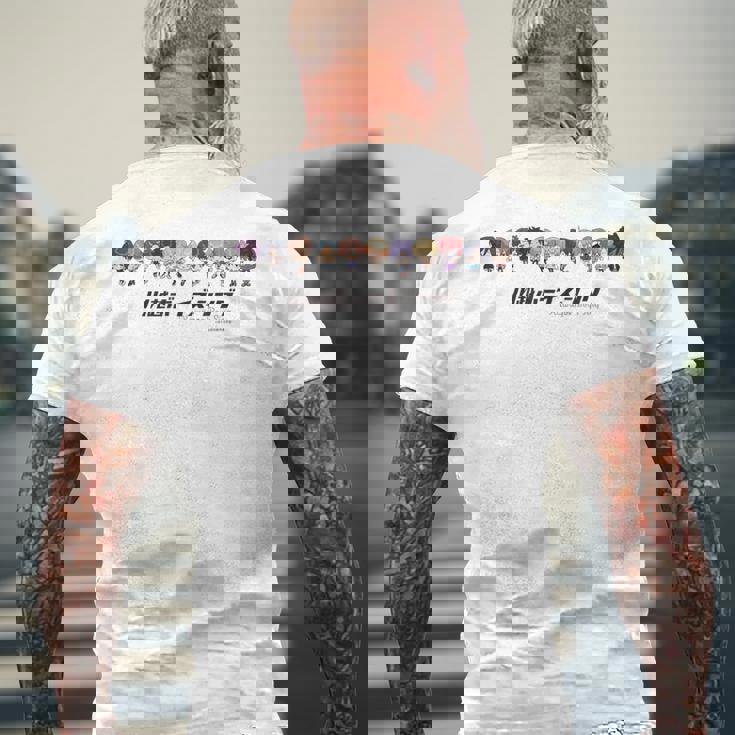 川越ボーイズ・シング ＜Kawagoe Boysing＞ ミニキャラ大集合 メンズTシャツ バックプリント 高齢者への贈り物