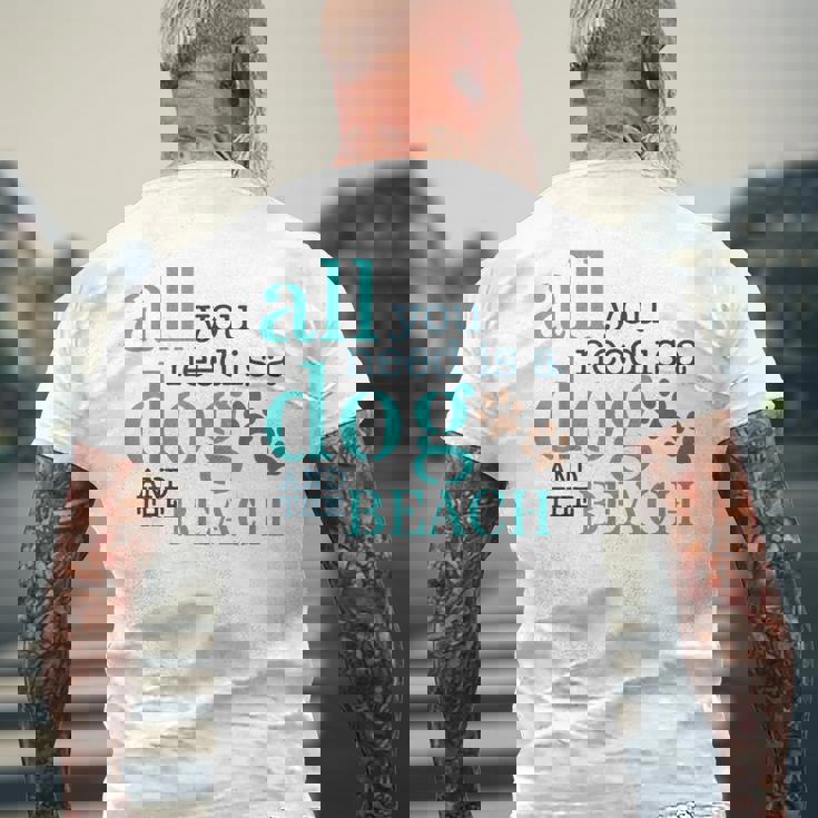 必要なのは犬とビーチ メンズTシャツ バックプリント 高齢者への贈り物