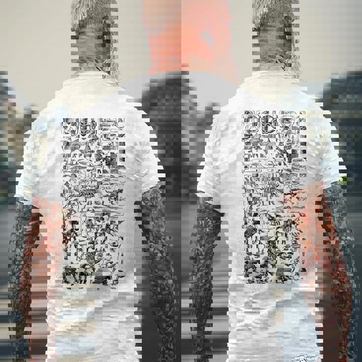 恐竜の化石 T-Rex 古生物学 ヴィンテージ 考古学 ギフト メンズTシャツ バックプリント 高齢者への贈り物