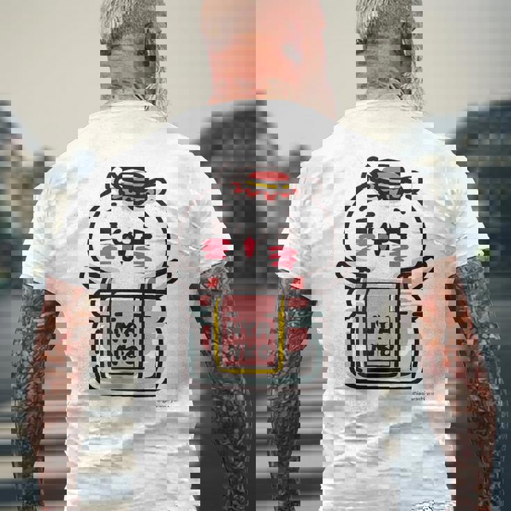 愛しすぎて大好きすぎる。ペアデザイン にゃんこジャム メンズTシャツ バックプリント 高齢者への贈り物