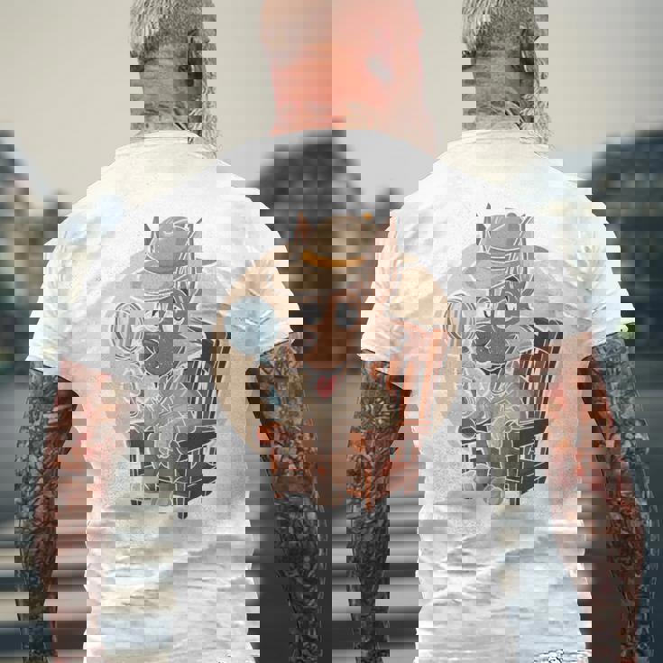 探偵犬 メンズTシャツ バックプリント 高齢者への贈り物