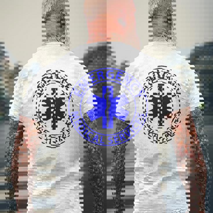 救急医療サービス Emt Ems メンズ レディース 救急救急救急救急救命士 メンズTシャツ バックプリント 高齢者への贈り物